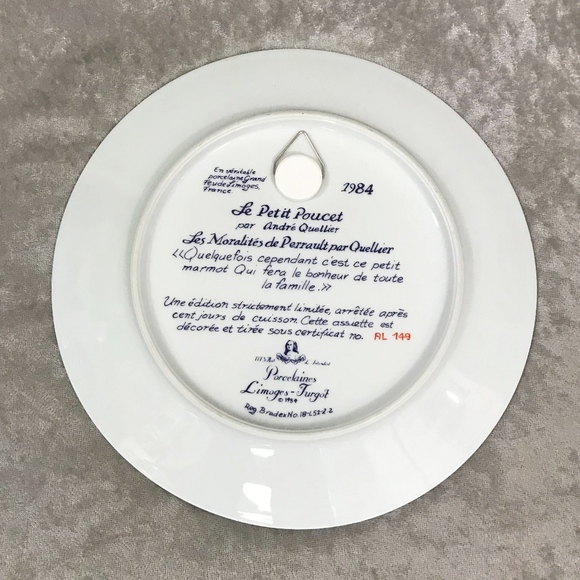 LIMOGES-TURGOT VINTAGE LE PETIT POUCET PLATE - Picture 2 of 3